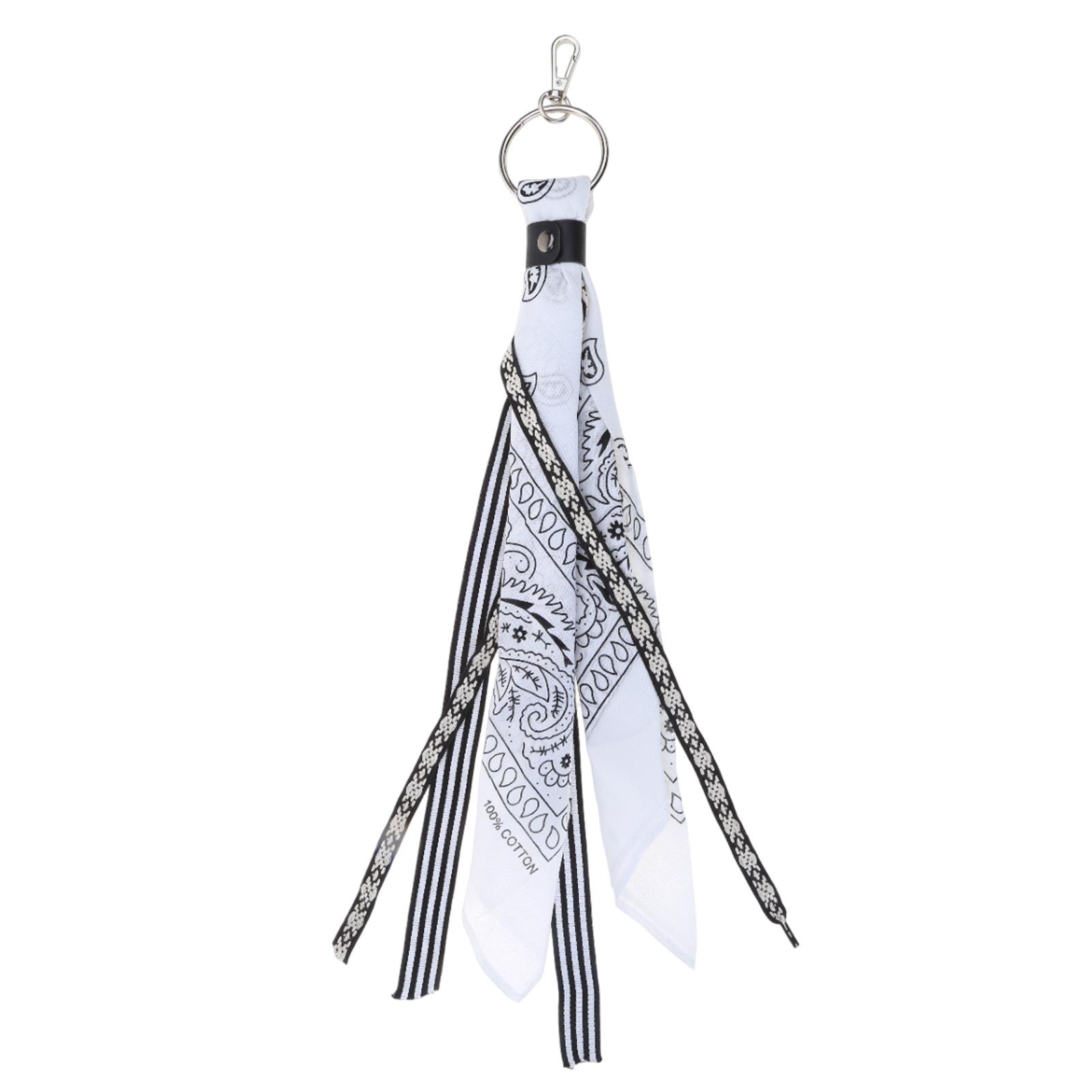 

Бандана Подвеска Цепочка для брюк Рок Панк Лента Байкер Головной платок Поясная цепочка для ключей Кошелек Джинсы Хип-хоп Брюки Ремень для женщин белый