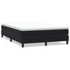 Łóżko Box Spring Bez Materaca Czarne 160X220 Cm Aksamit