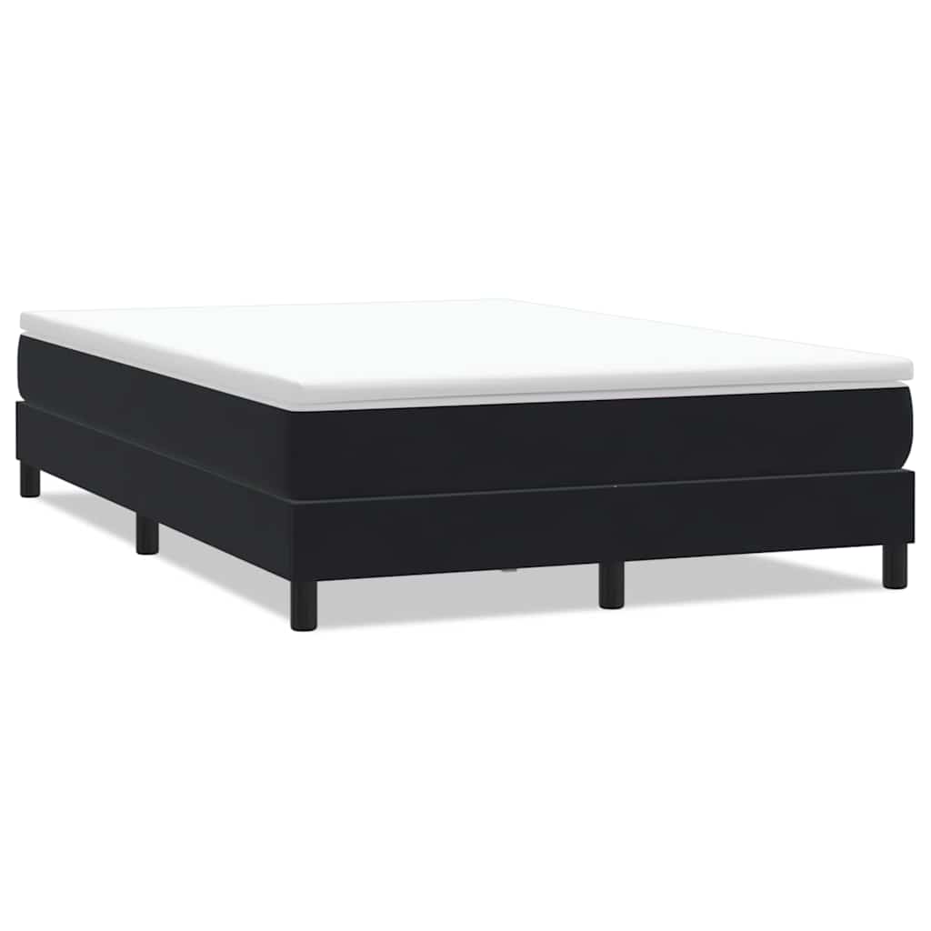 Łóżko Box Spring Bez Materaca Czarne 160X220 Cm Aksamit
