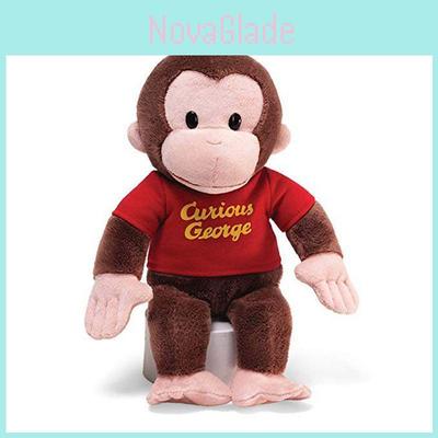 Peluche de mono Jorge el Curioso con pelo corto y suave para niños y coleccionistas.