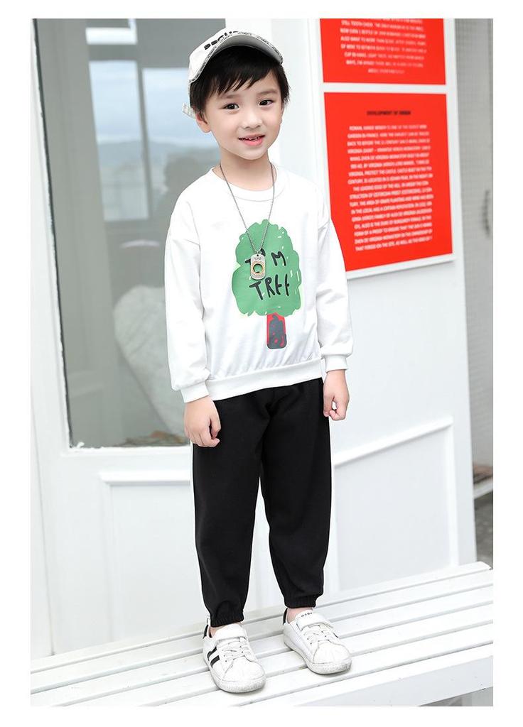 Unisex Kids' Double-Sided Fleece Casual Pants with Double Stripes for Fall/Winter