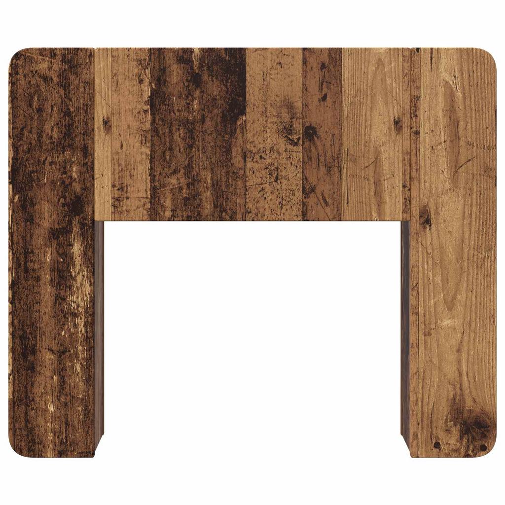 Headboard Cabinet with Storage Reclaimed Wood Effect Wood Based Material