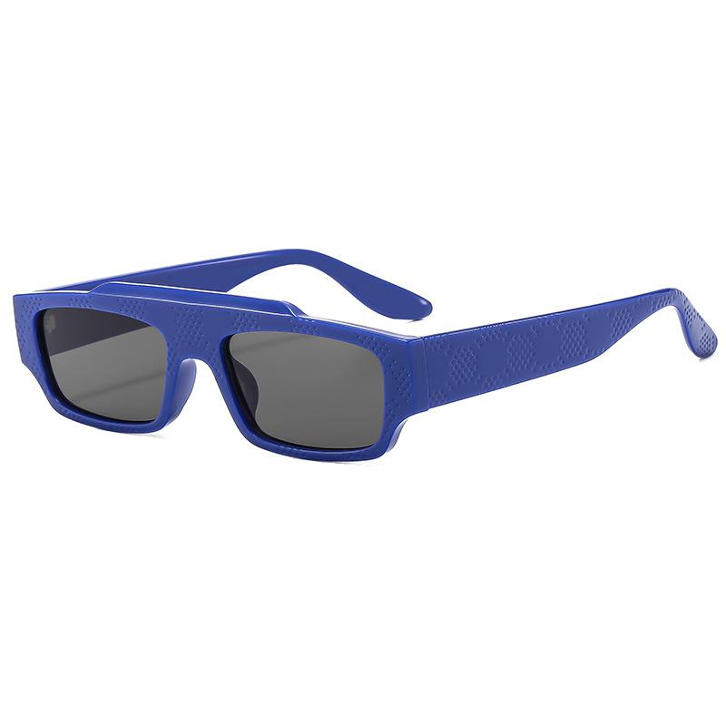 Sunglasses European and American new small frame square sunscreen sunglasses concave stylish personalized granular glasses