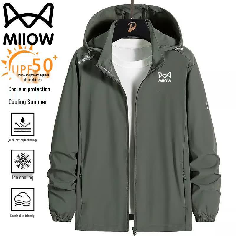 MiiOW Men's Hooded Sun Protection Jacket