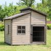 Rainproof Wooden Dog House for Large and Medium Dogs