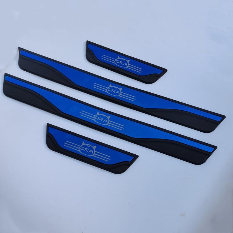 For GWM ORA 03 Good Cat Accessories Door Sill Pedal Protector Car Scuff Plate Styling Sticker 2021 2022 2023