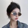 BMW Cross-border New Arc De Triomphe Oval Metal Small Frame Sunglasses Women's High-end Fashion Street Photography Sunglasses Sunshade Glasses