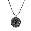 Tree Of Life Pendant Necklace Double Wolf Amulet Wiccan Talisman Viking Jewelry For Men Women