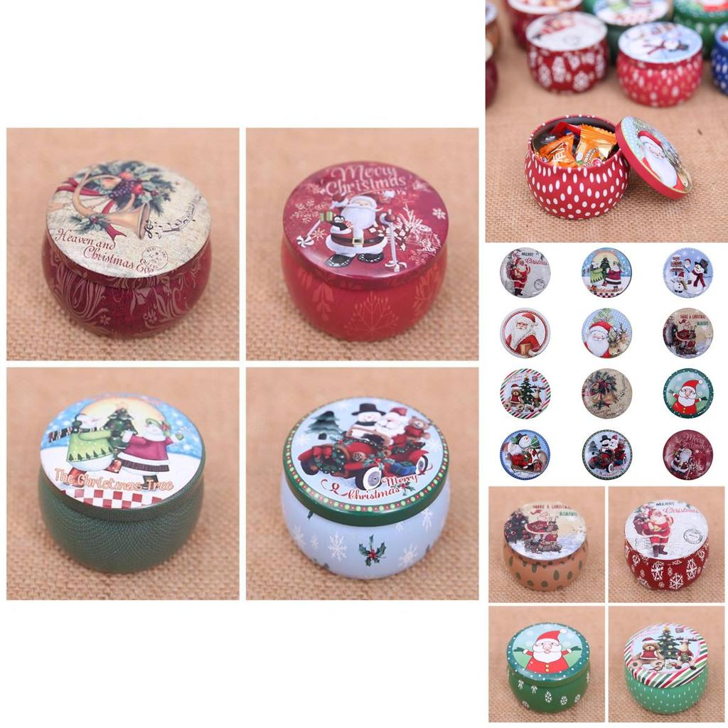 Kreative weihnachtliche dekorative eiserne Geschenkbox für Kinder mit süßen Leckereien und Süßigkeiten