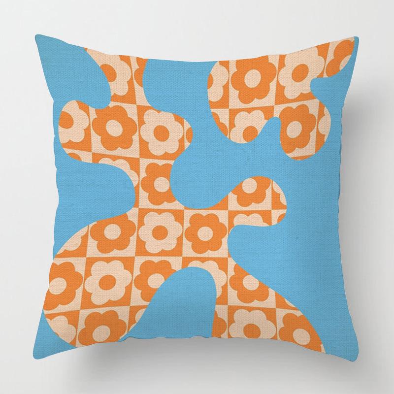 Home Decor Vibrant Retro Pattern Digital Print Pillow Covers Pattern Cushion Cover Suitable For Sofa Bedroom Car Pillow Cover
