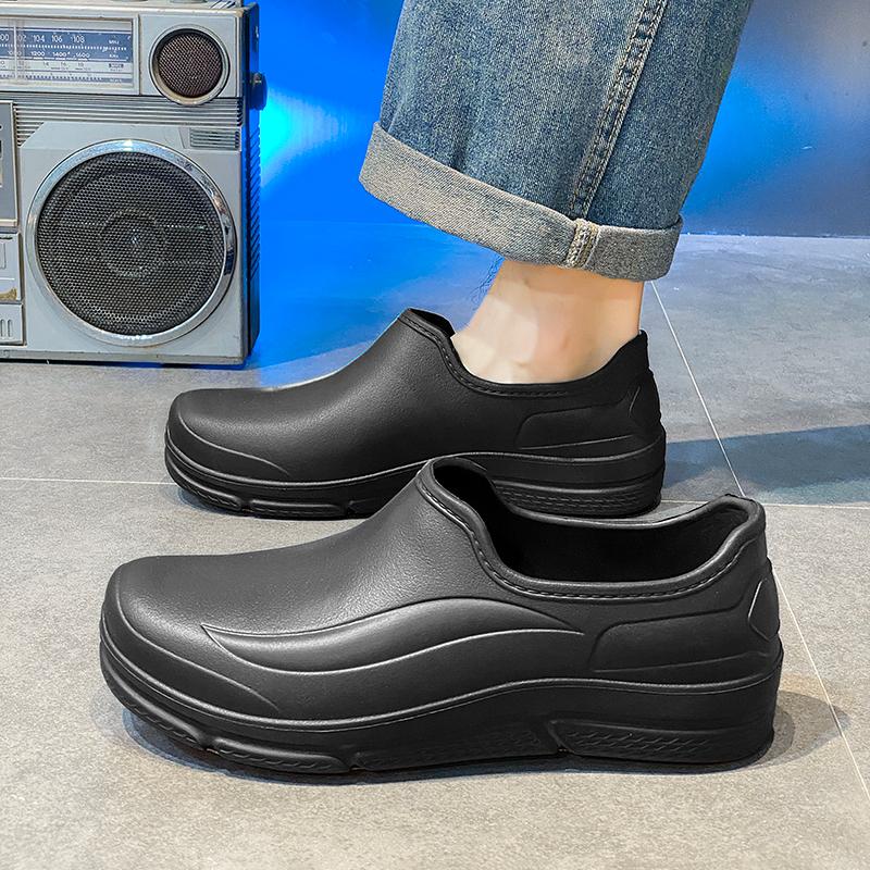 2026 Men Women EVA Chef Shoes Non-slip Waterproof Oil-proof Shoes Comfortable Workers Slippers Outdoor Fishing Shoes Size 36-45