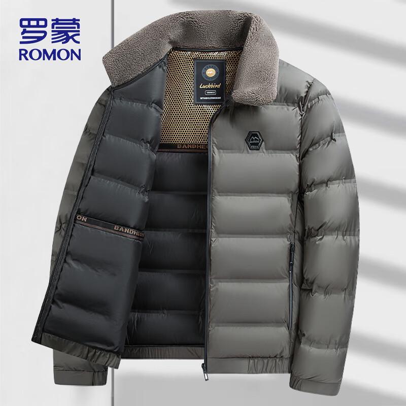 ROMON Men's Winter Business Casual Thickened Cotton Padded Jacket