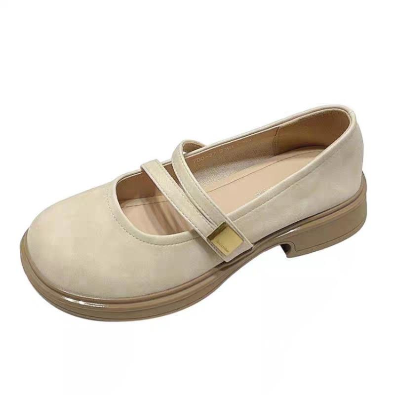 Mary Jane Small Leather Shoes Women's Autumn New Thick-soled Thank You Shallow Mouth Comfortable Cross-strap Single Shoes