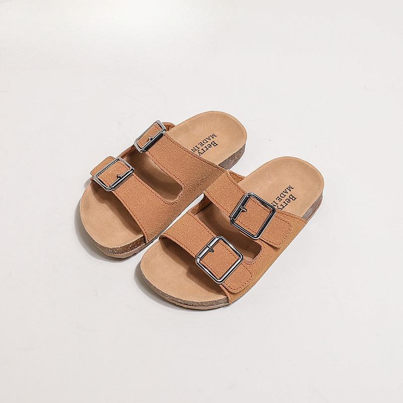 

Children Sandals Girls Boys Summer New Fashion Korean Soft Sole Anti-slippery Versatile Kids Slippers Open-toe Beach Shoes 26