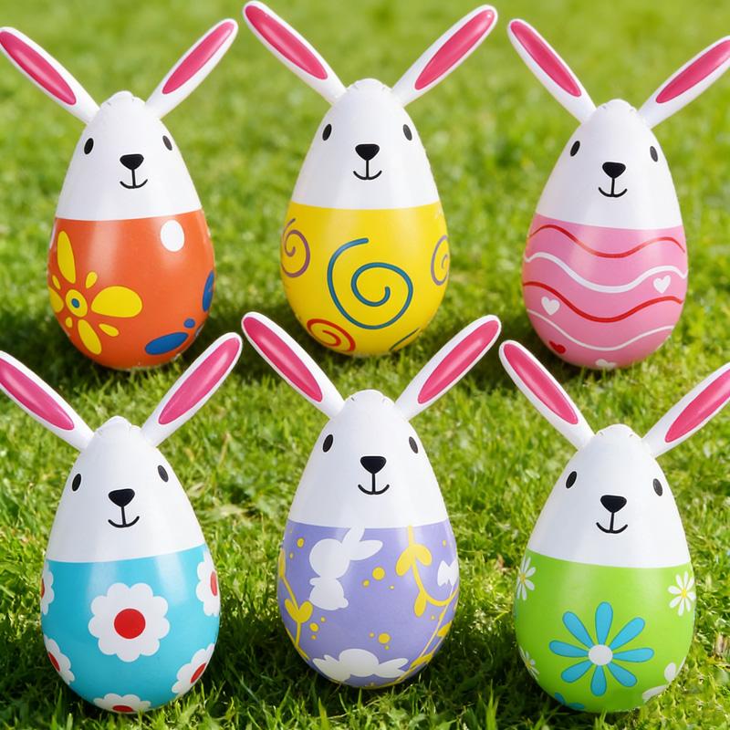 

1Set Easter Inflatable Rabbit Eggs Decoration Kids Favors Colorful Bunny Balls