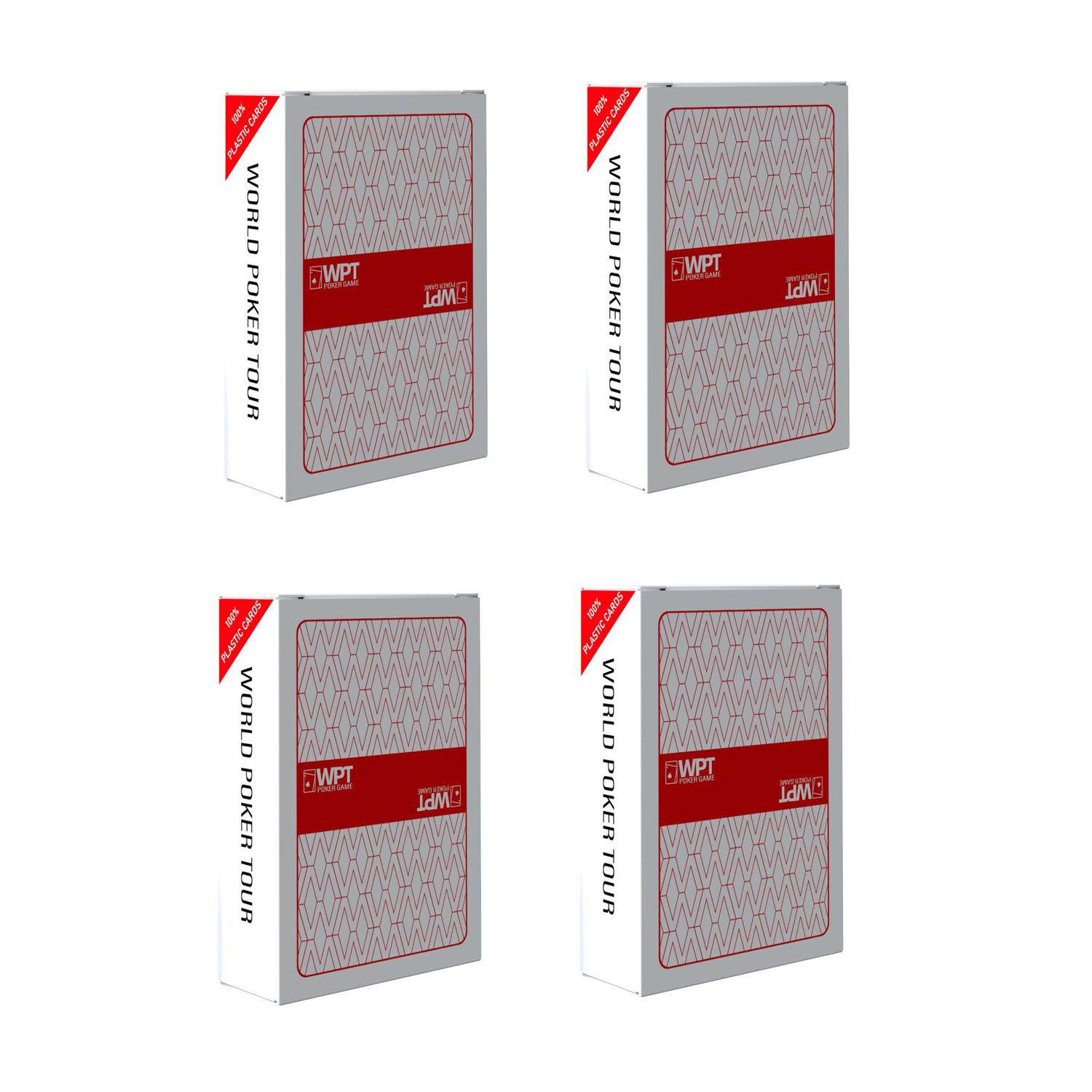 

4 коробки ПВХ игральных карт - водонепроницаемые, устойчивые к разрыву и чрезвычайно прочные для профессиональных турниров и серьезных игроков. 4boxes