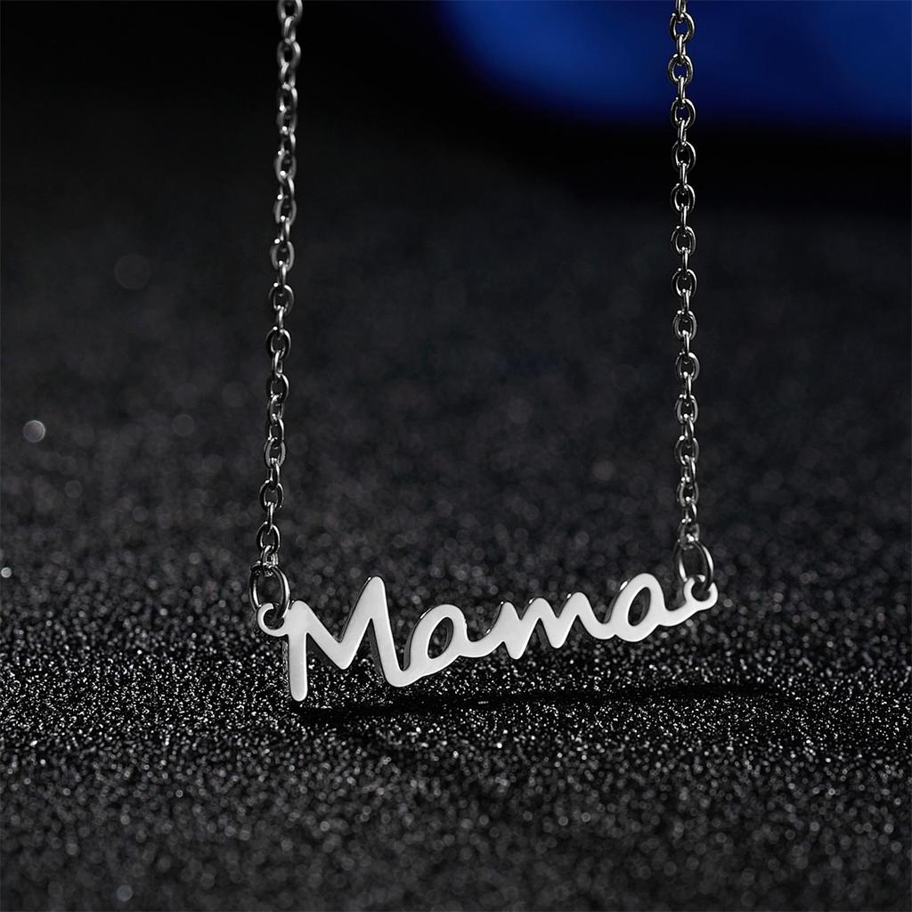 Mother's Day Mama Letter Pendant Necklace For Women Simple Love Mom Clavicle Chain Personality Mama Choker Family Party Jewelry