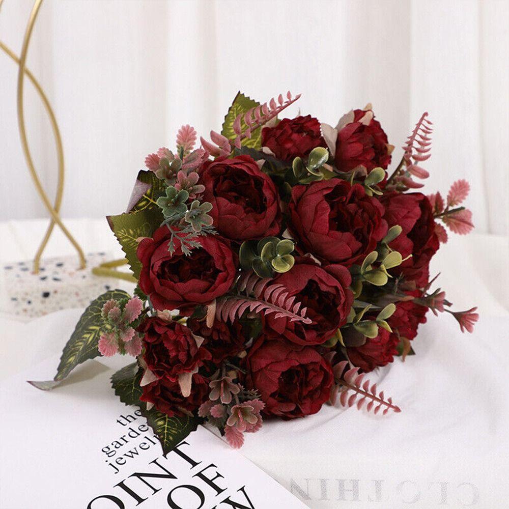 Wedding Florals DIY peony Flower Fake Flower Imitation Silk Flower Artificial Flowers