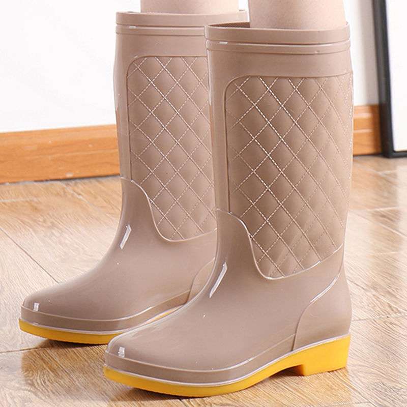 New thickened waterproof shoes household laundry rain boots women's non-slip rain shoes treading overshoes wear-resistant car wash high rubber shoes