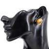 Chanel Flower Motif Earring Plated Gold Flour 7.5g Women Used