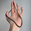 Punk Fashion Style Golden Snake Snake Bone Necklace for Women Special-Interest Design Retro Sexy Clavicle Chain Neck Chain Accessories
