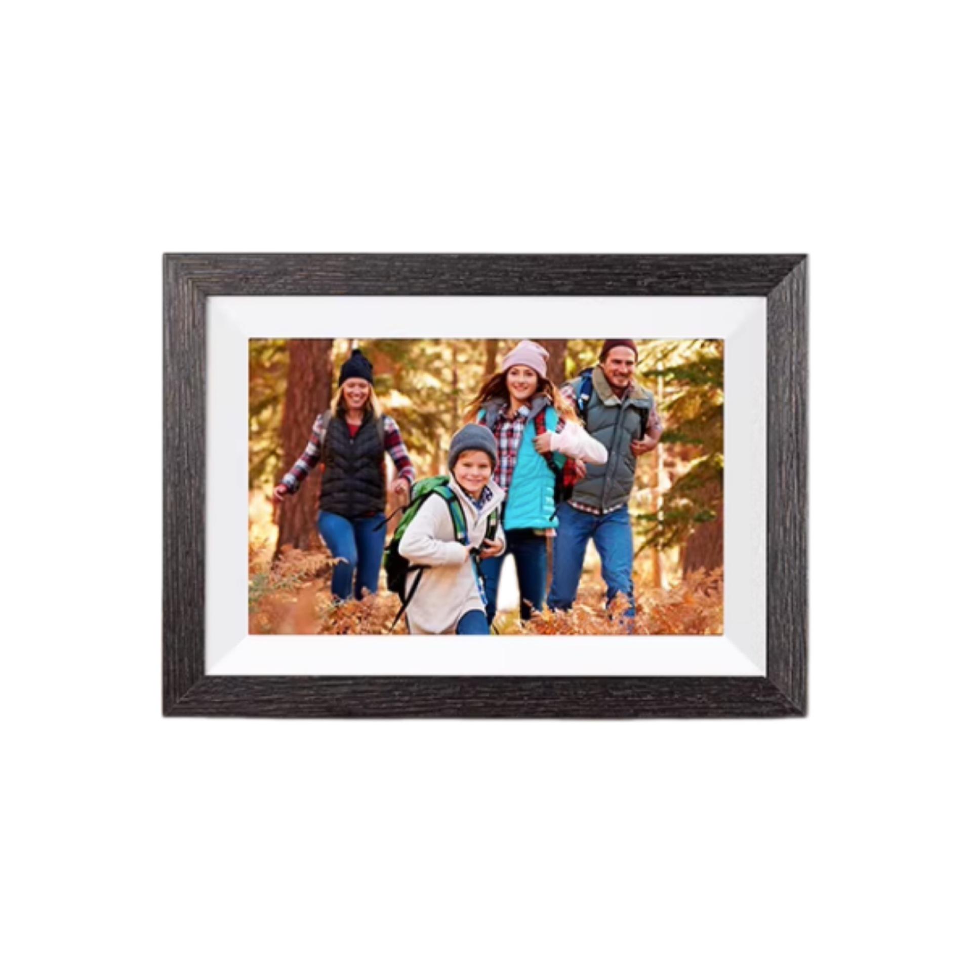 10.1-Inch Faux Wood HD Cloud Photo Frame by Frameo - Digital Album for Photos & Videos