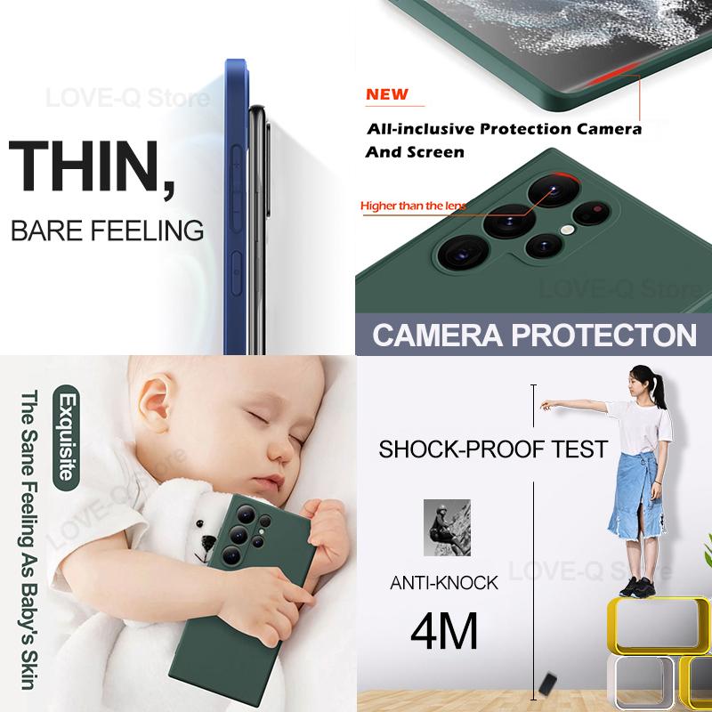 For S24 S23 Ultra Case Upgraded Liquid Silicone Case For Samsung Galaxy S24 S23 S22 Ultra Plus S24Ultra Cases Soft Cover