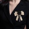 Scarf Decorative Camellia Brooch Bowknot Sweater Pin Luxury Flower Brooch  Clothes Accessories