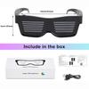 LED-Brille, Bluetooth-App-Steuerung LED-Anzeige Smarte Brille USB-wiederaufladbar DIY Funky Brille für Party, Club, DJ, Halloween