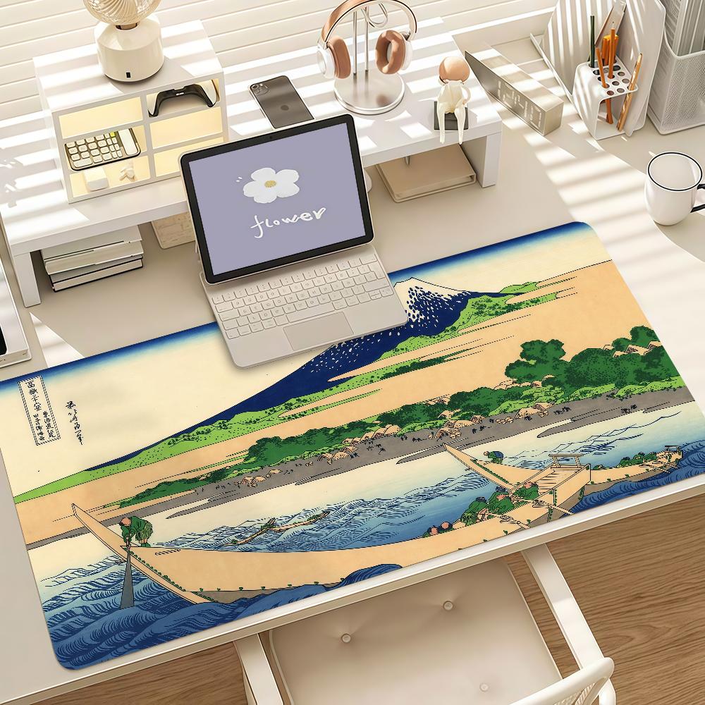 Xxl Large The Great Wave Off Kanagawa Mouse Pad NonSlip Desk Mat Keyboard Pad Desktop Mat For Gaming Office Home