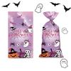 50pcs Cute Snacks Candy Biscuit Bag Reusable Drawstring Bag Ghost Halloween Candy Bag  Holiday Party