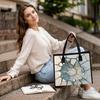 Cracked Print Large Capacity Tote Bag Casual Daily Use Handbag for Shopping Travel