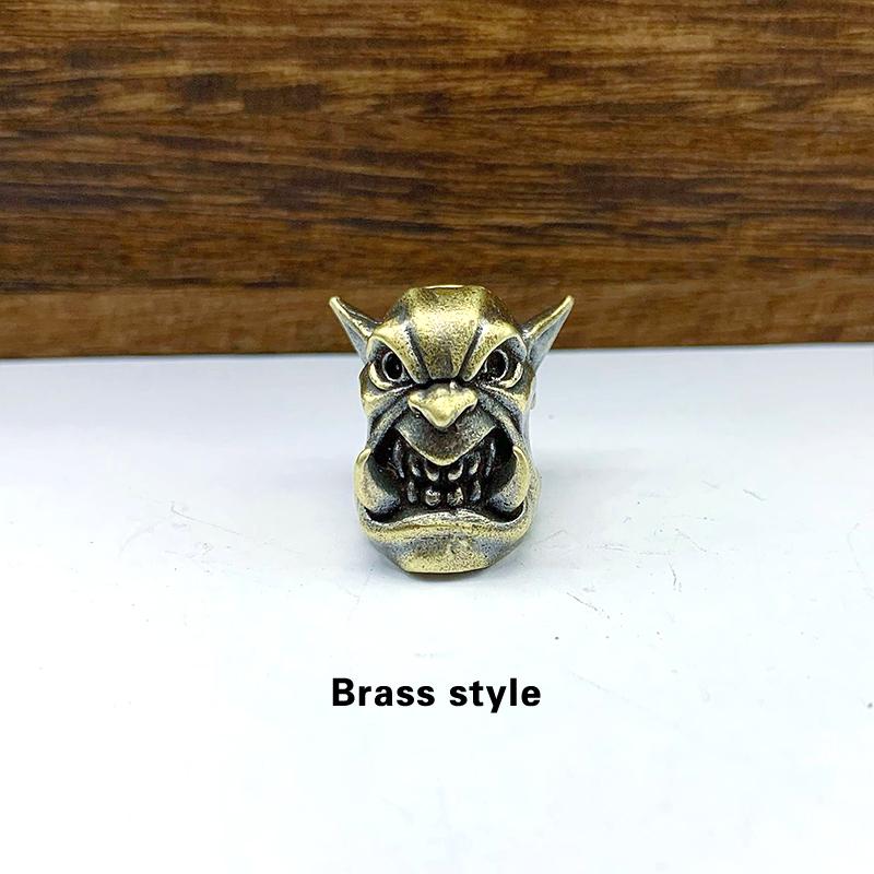 Sharp Toothed Pirate King Brass Knife Beads EDC DIY Paracord Woven Bracelets Lanyard Pendants Accessories Outdoor Tool