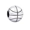 Cross-border Basketball Beads: Large Hole S925 Silver Bracelet Charms for DIY Jewelry.