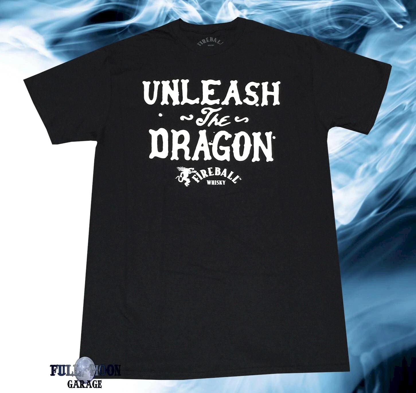 New Fireball Whisky Unleash The Dragon Black Men s Classic T-Shirt 2XL