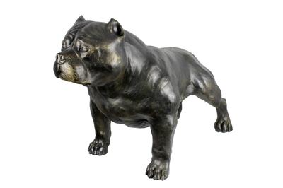 American Bully - Estátua de cachorro em tamanho real, 1:Figura em escala 1, estátua para jardim por
