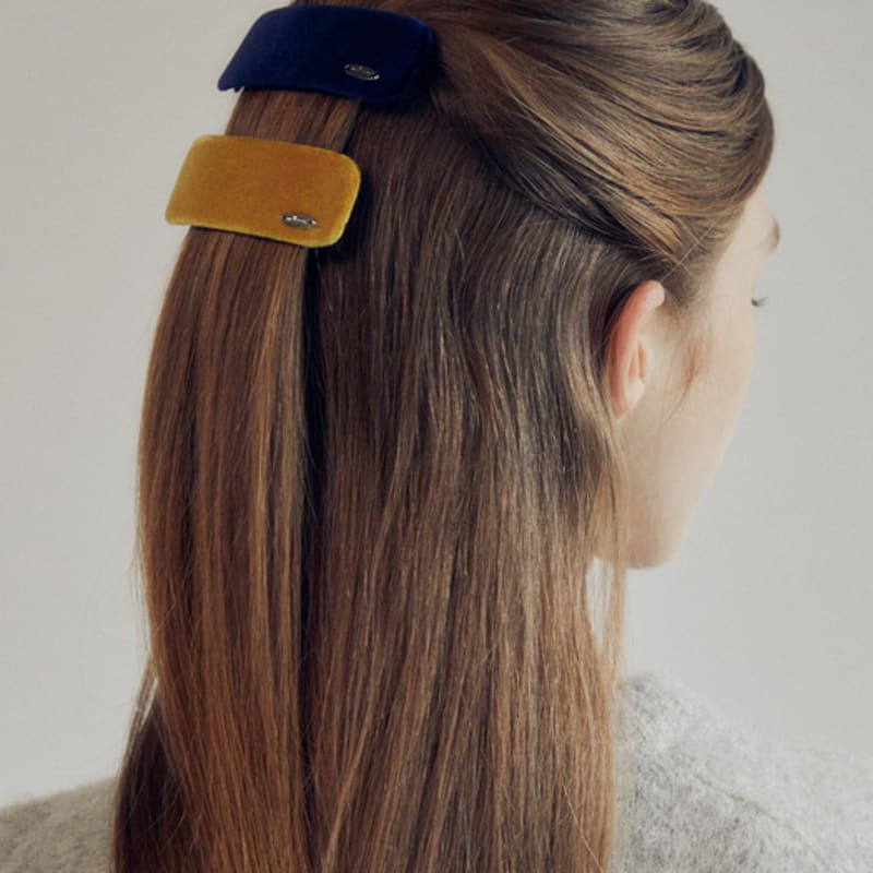 Mellotory Square Velvet Hairpin (mustard)