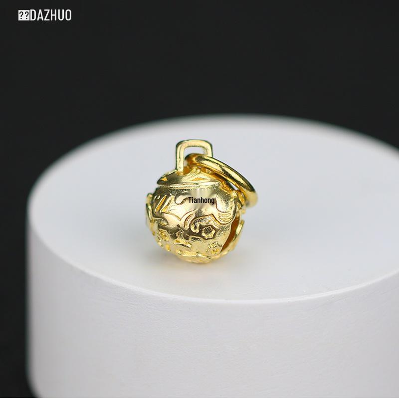 Pure Copper Small Bell Pendant - Creative Pet Accessory, Key Chain, or Bag Charm