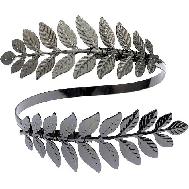 RechicGu Leaf Tree Bracelet Upper Arm Cuff Armlet Bangle Bracelet Armband Greek Roman Laurel Christmas Tree Leaf Festival Bridal