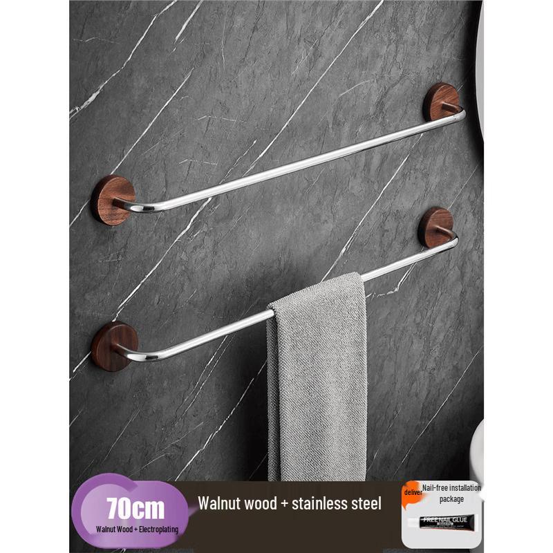 MDNG Stainless Steel Bathroom Towel Rack with Shelf