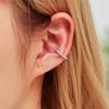 Ear Clip Turquoise Jewelry CZ Cuff Earrings Circle Ear Cuff Rhinestone No Piercing Earring
