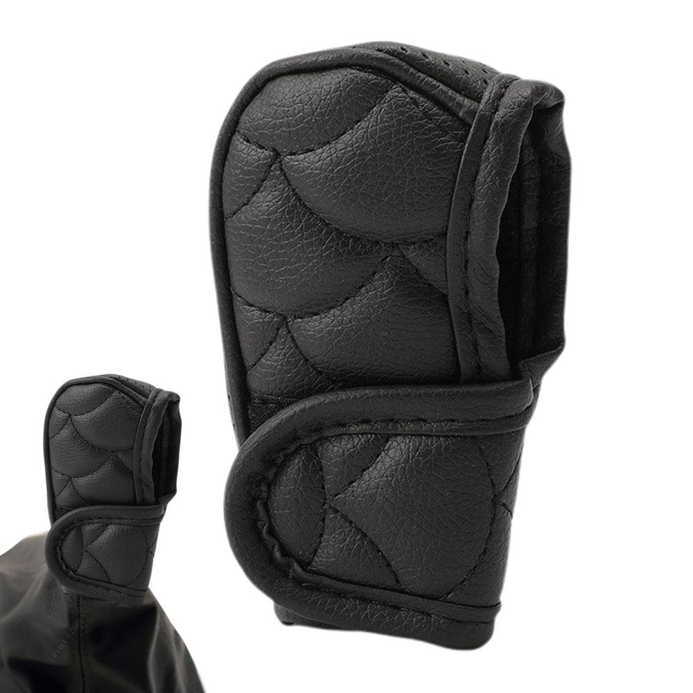 

Чехол на рычаг переключения передач, противоскользящий, пылезащитный, из искусственной кожи, декоративный, для салона автомобиля, многофункциональный чёрный