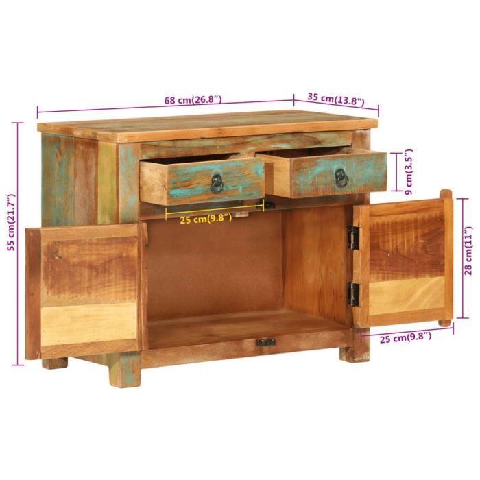VidaXL Buffet 68x35x55 Cm Solid Reclaimed Wood 353760