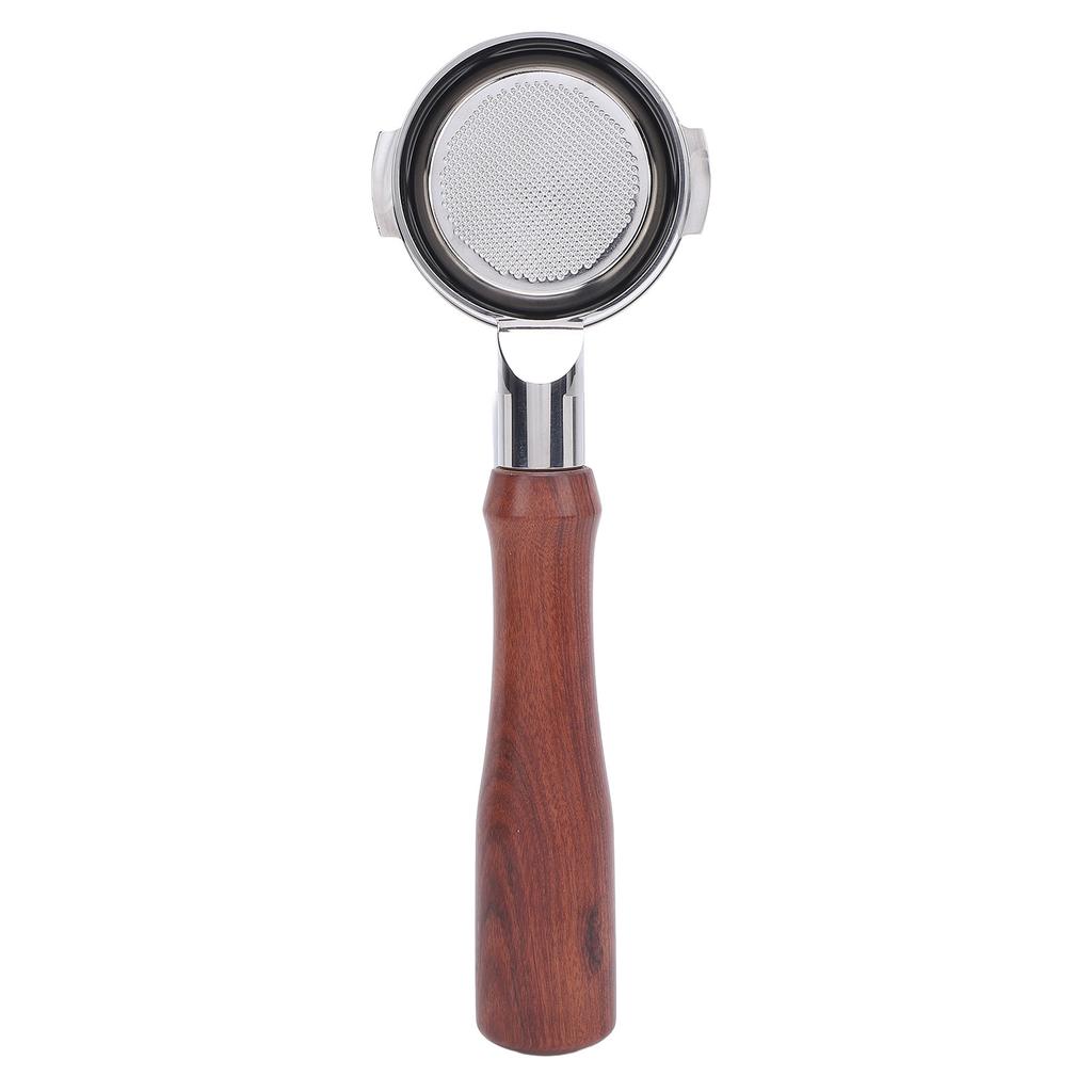 58mm Coffee Bottomless Portafilter Stainless Steel Wooden Handle Portable Coffee Portafilter for Coffee Machine