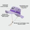 Foldable Summer Ladies Sun Hat with Drawstring Wide Brim Fisherman Hat UV Protection Windproof Western Cowboy Hat