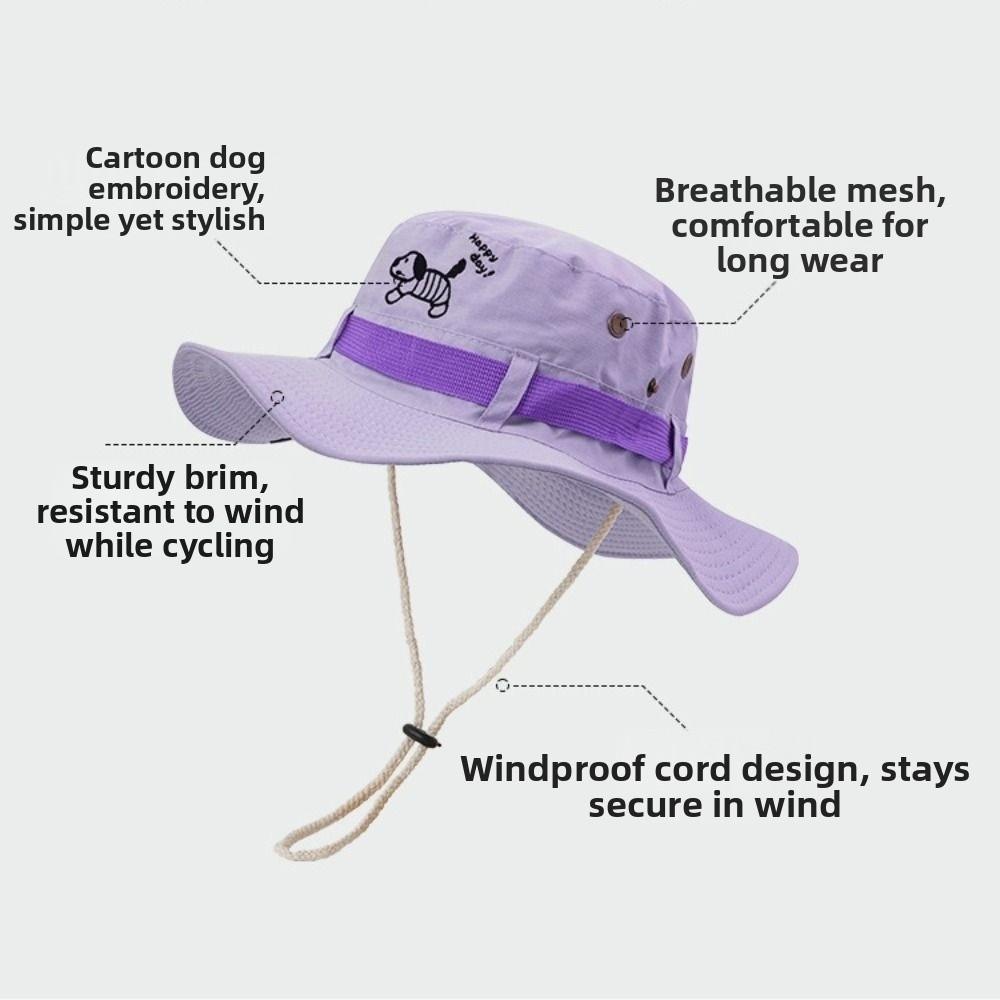Foldable Summer Ladies Sun Hat with Drawstring Wide Brim Fisherman Hat UV Protection Windproof Western Cowboy Hat