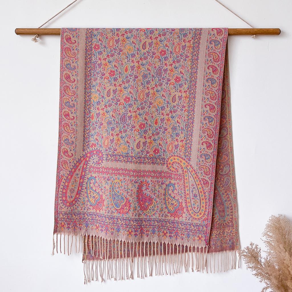 Fashion Luxury Brand Winter Poncho Scarf Women Large Shawl Pashmina Hijab Foulard Echarpe Ethnic Style Design Lady Stole Scarves