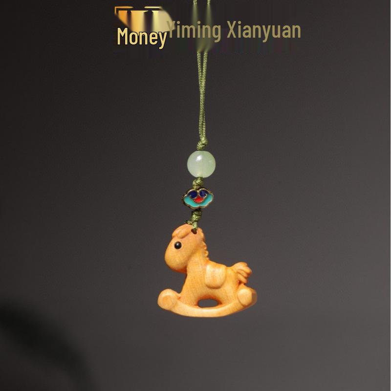Подвеска  Радужный конь  из сандалового дерева: Деревянный кулон и брелок со знаком Зодиака Лошадь