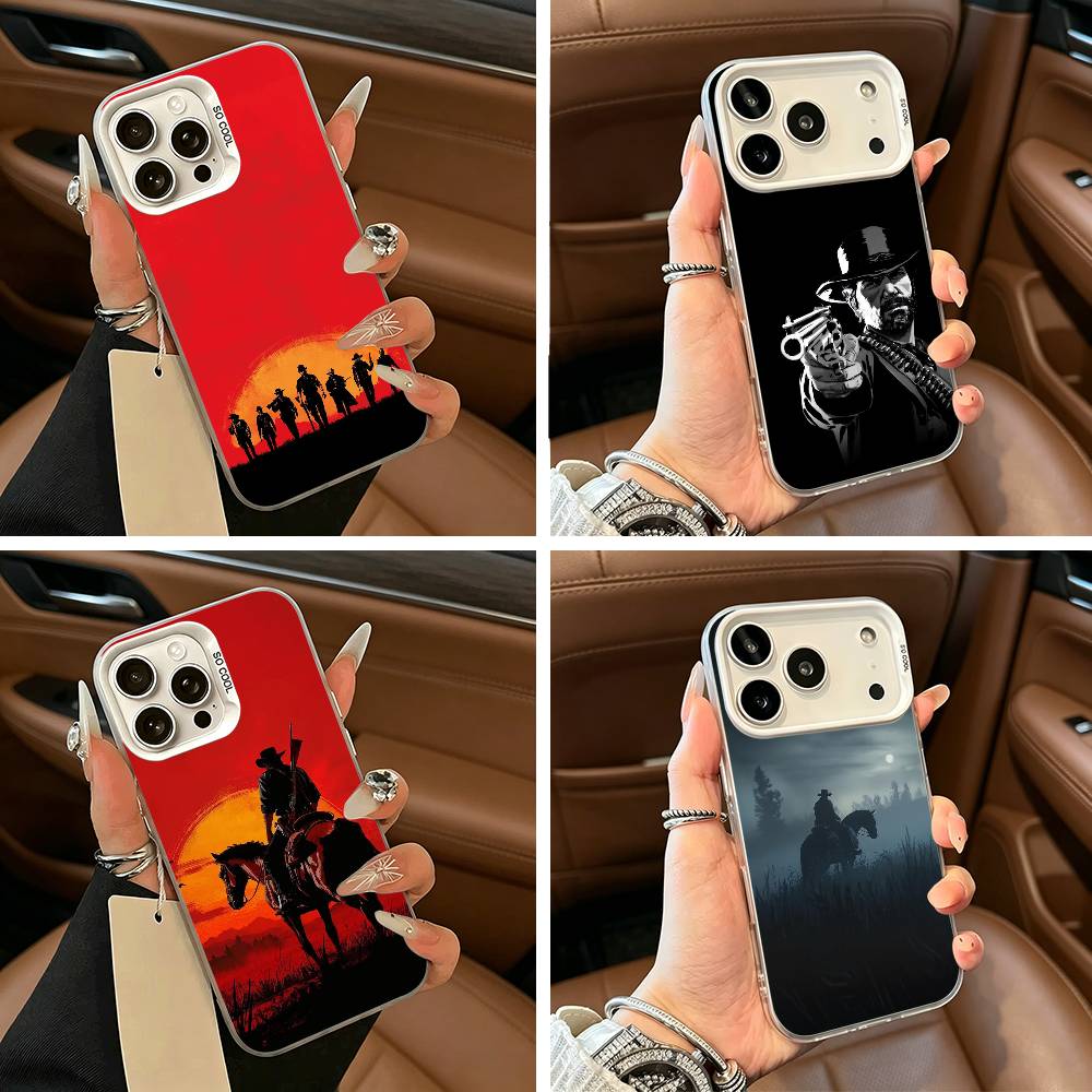 R-Red D-Dead Redemption RDR 2 Phone Case For IPhone 17 Air 16 15 14 13 12 11 Pro Max White Sliver Hard Cover