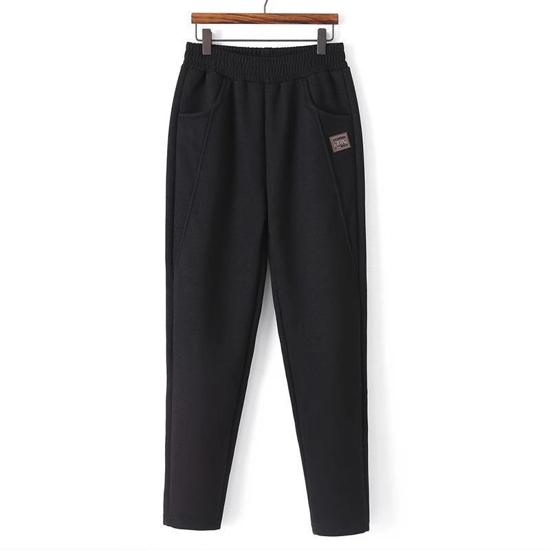 Mom's Thick Fleece Wool Pants for Winter & Middle-Aged Comfort